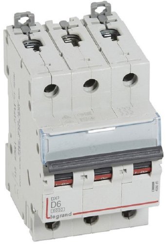 Выключатель автоматический Legrand DX3-E 6000 3п 6А D 10кА картинка
